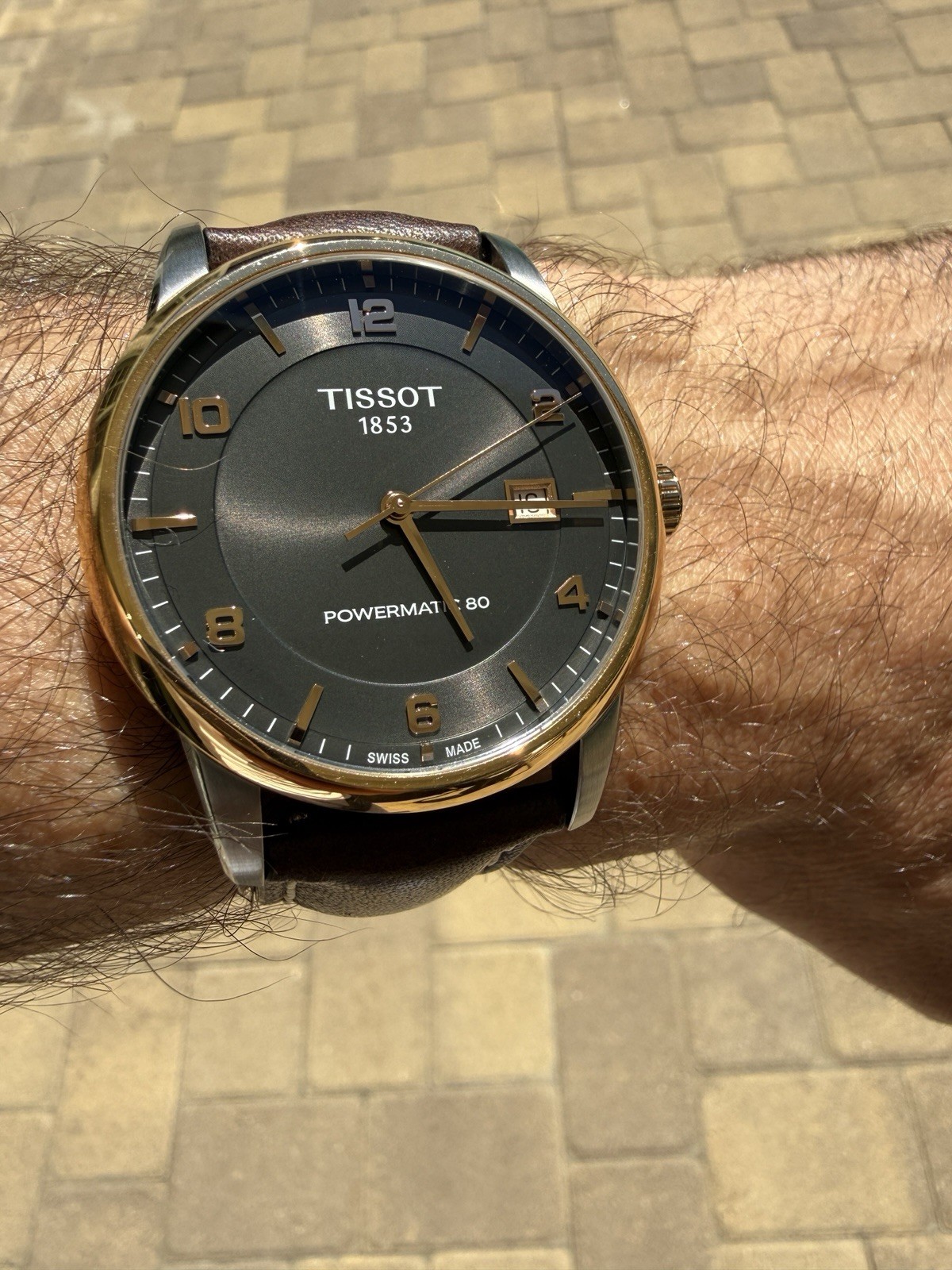 Tissot Luxury Powermatic 80 Automatic 41mm / Anthracite, Rose Gold PVD