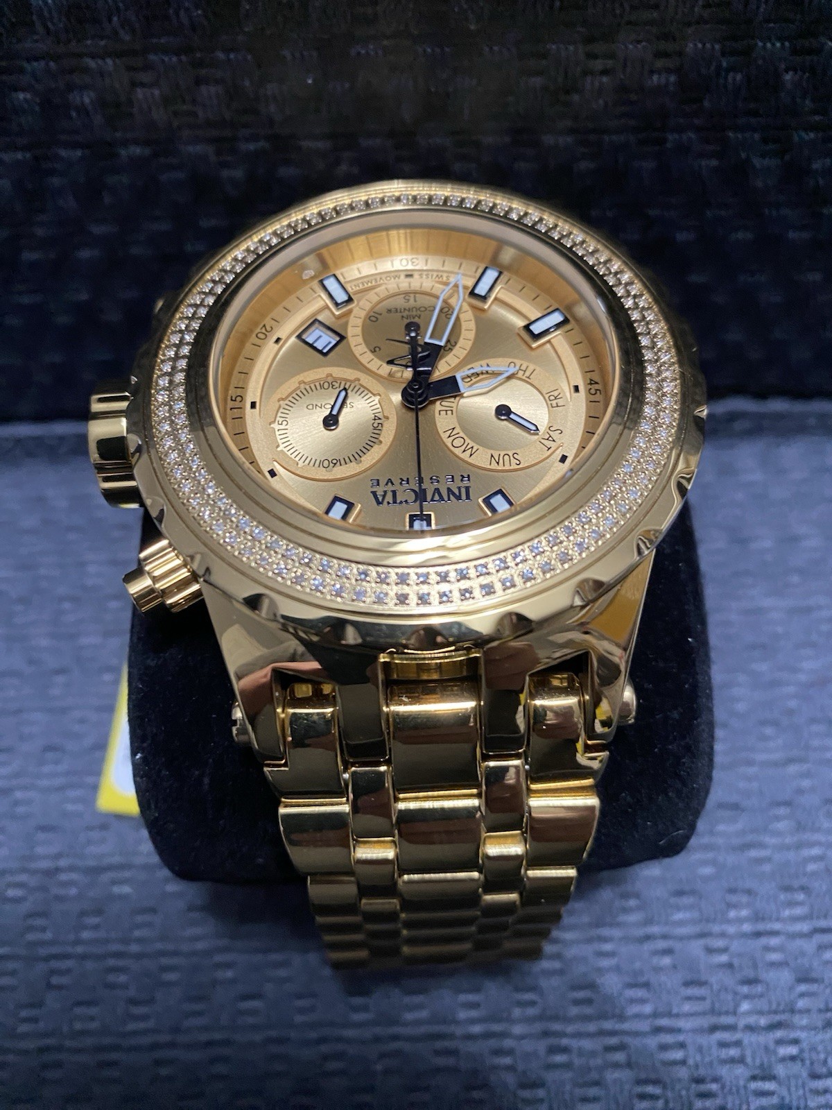 Invicta Reserve Subaqua Specialty.71 CTW Diamond Bezel Gold Watch, Model #37325