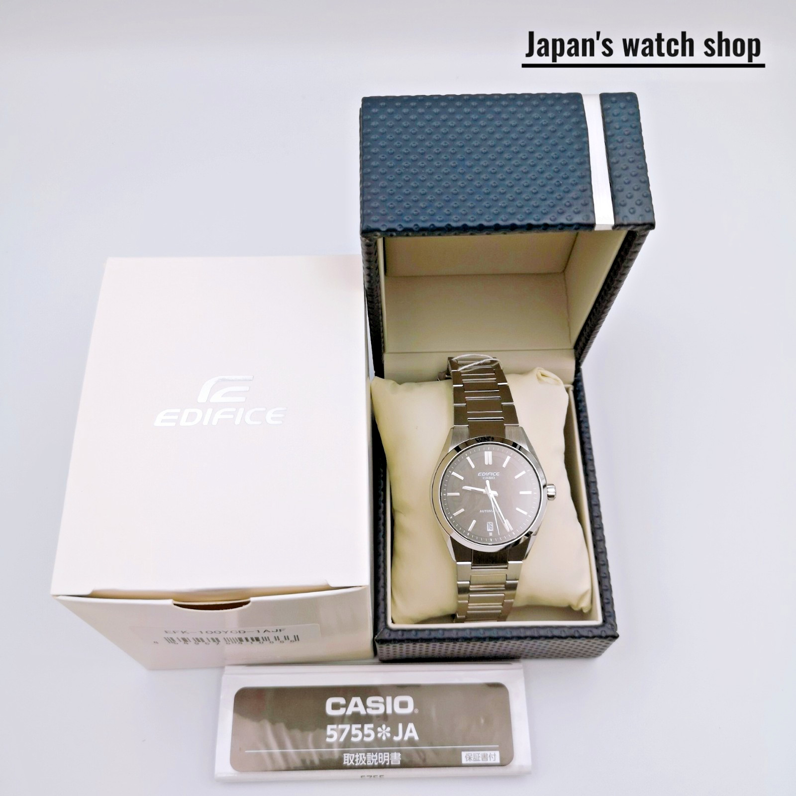 CASIO Edifice EFK-100YCD-1AJF Silver Stainless Steel Men’s Watch New in Box