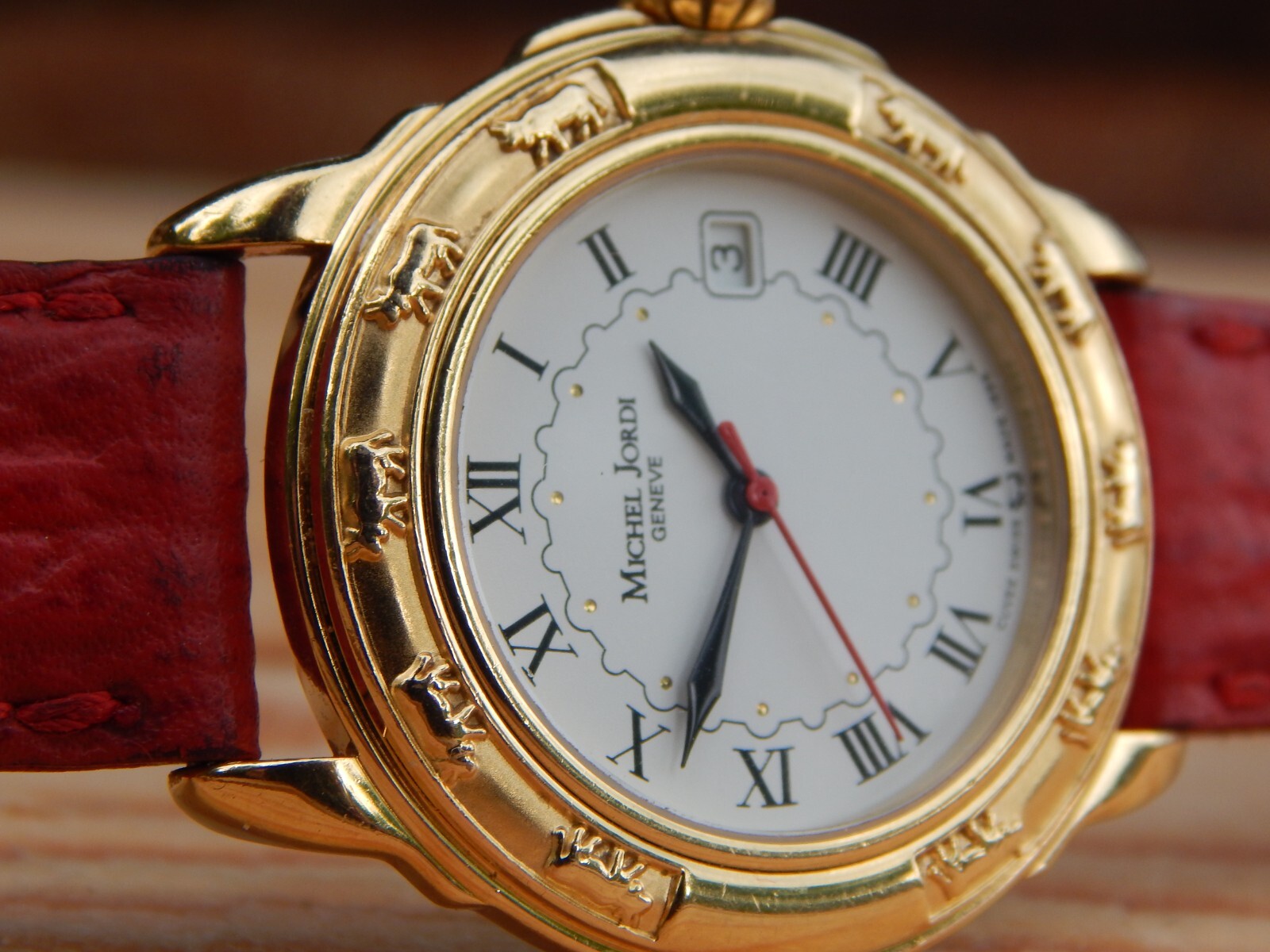 Michel JORDI Geneva 1991 Swiss Quartz Wrist Watch 37mm Case Eta Movement