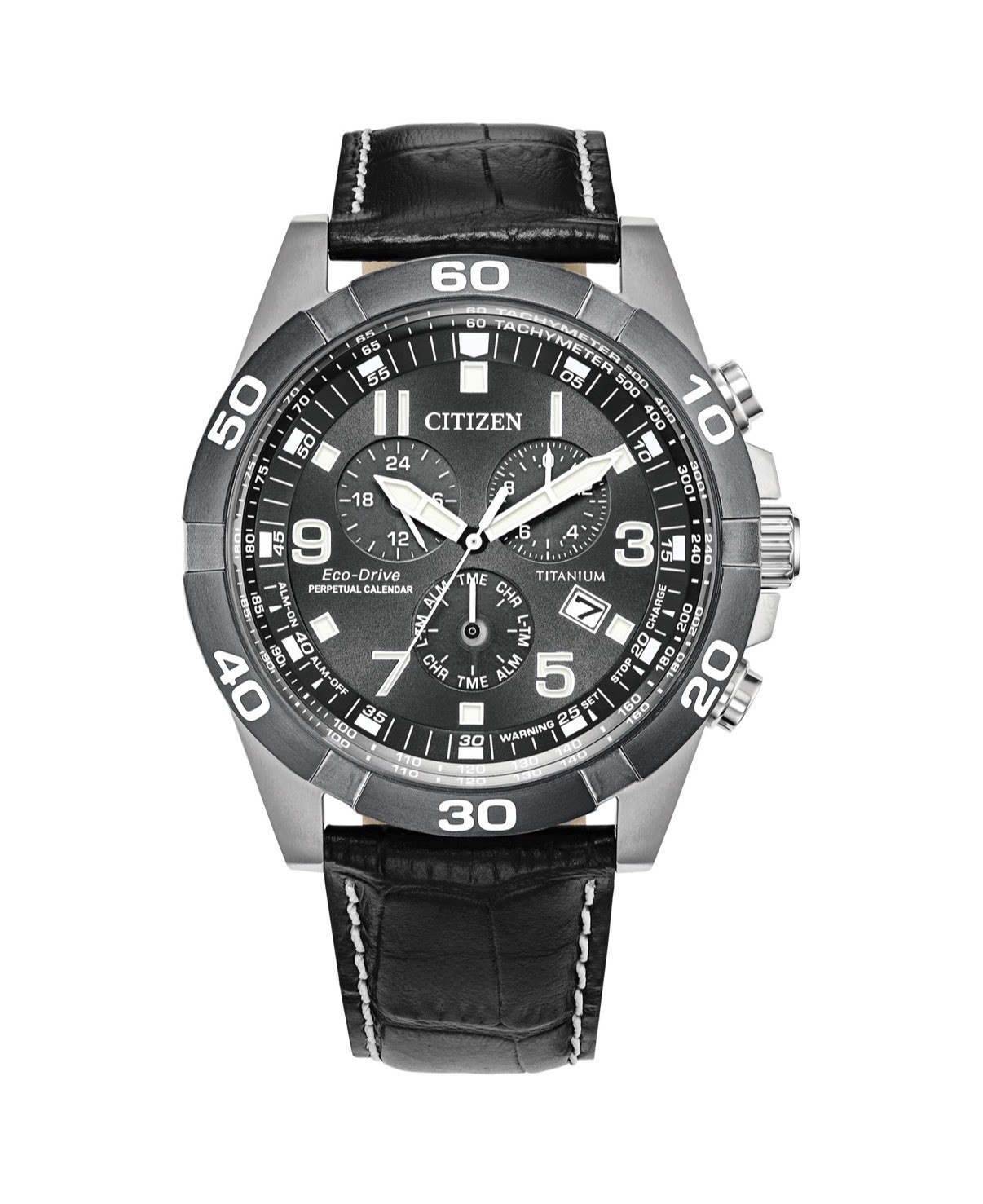 Citizen Eco-Drive Brycen Chronograph BL5558-15H Super Titanium Men’s Watch NEW