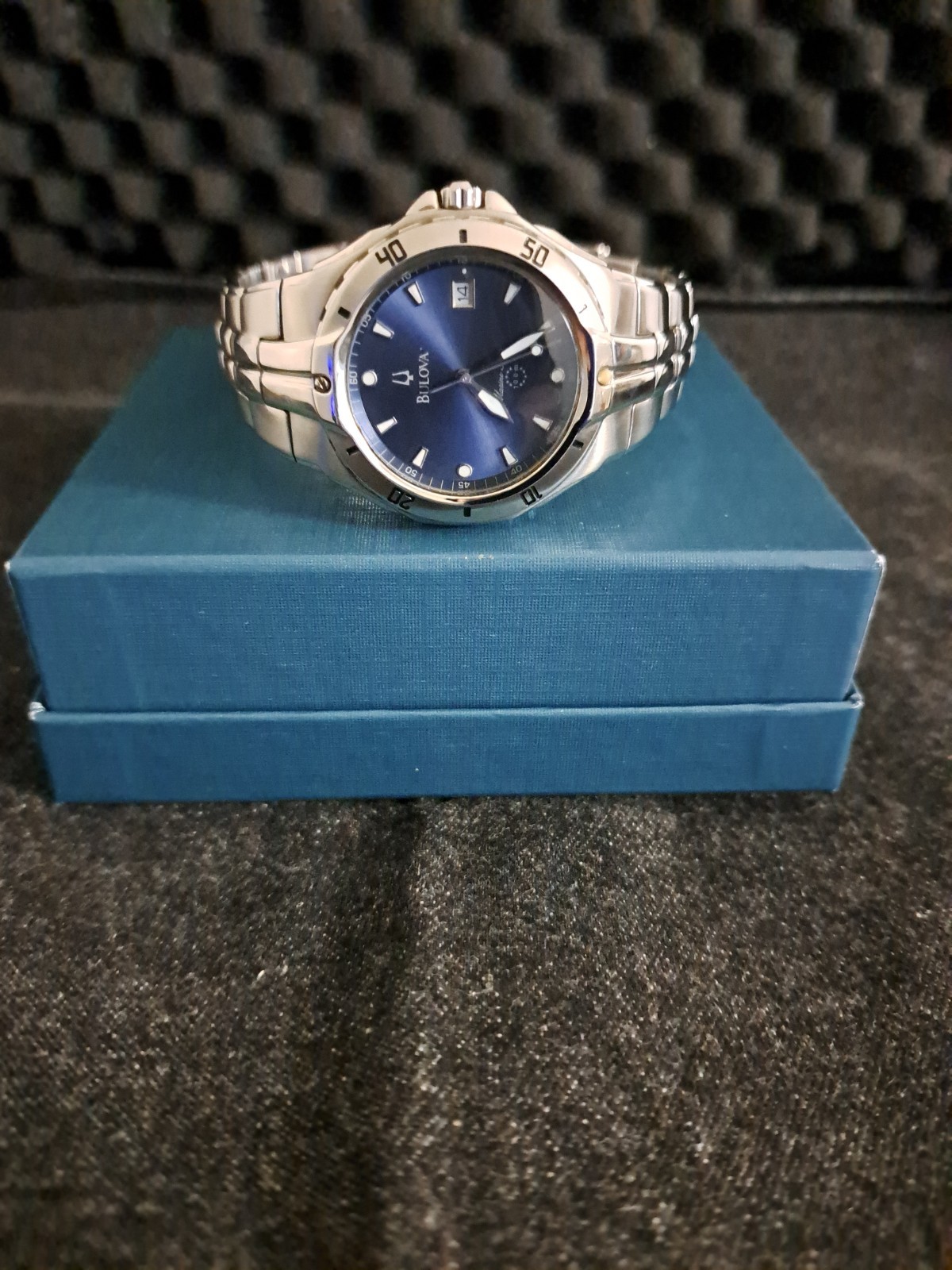 bulova marine star mens watch 96g01