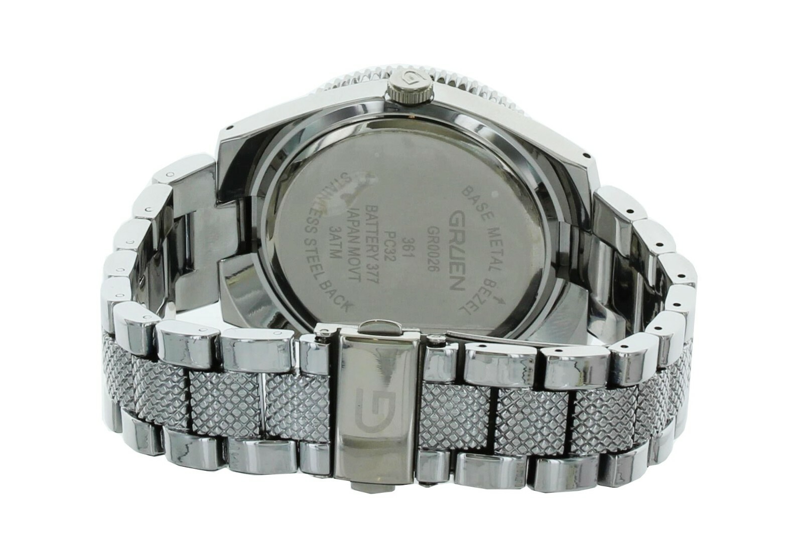 NIB Gruen Men’s Watch Quartz 43mm Case silver Tone light Brown DIAL GR0026