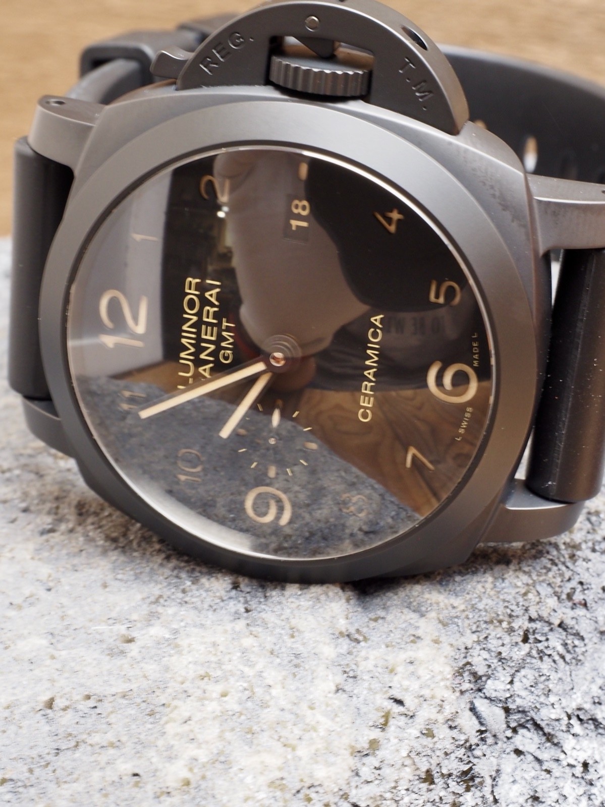 Panerai Luminor 44 Ceramic Ceramica Auto PAM00441 “T” Full Set 2 Straps! CRAZY!