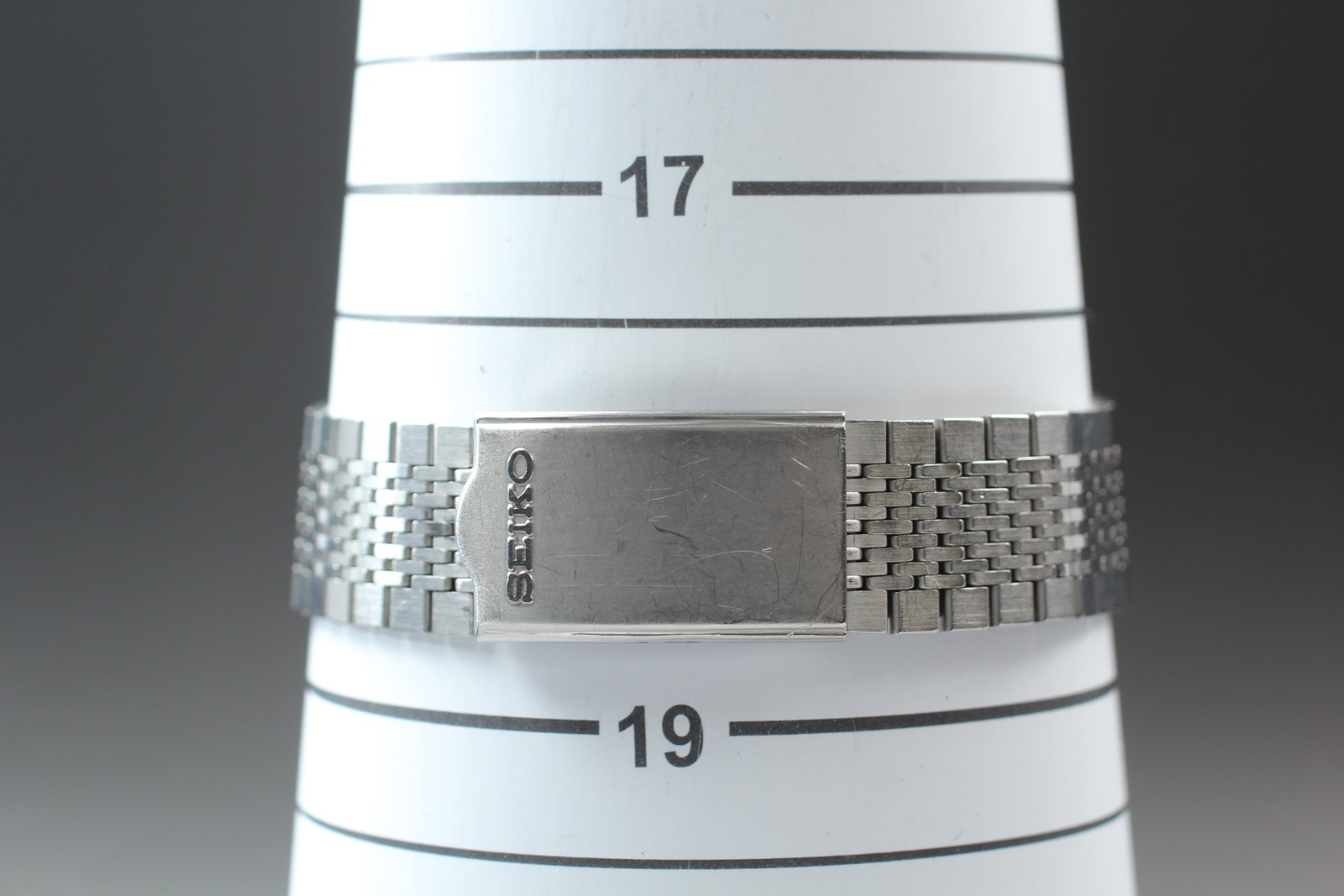 [Near MINT] Seiko Chronos 5H23-7D20 34mm Silver Kanji/ENG Day Date Mens Qz Watch