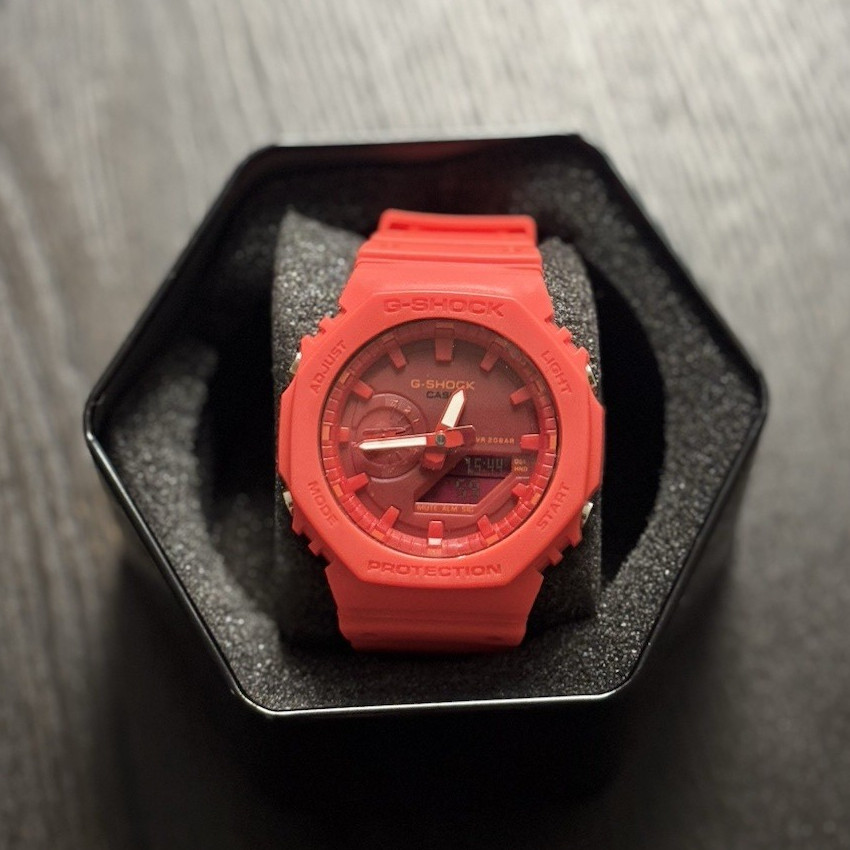 G-SHOCK Red Analog Digital Quartz Sport Watch Resin Band 200m Box