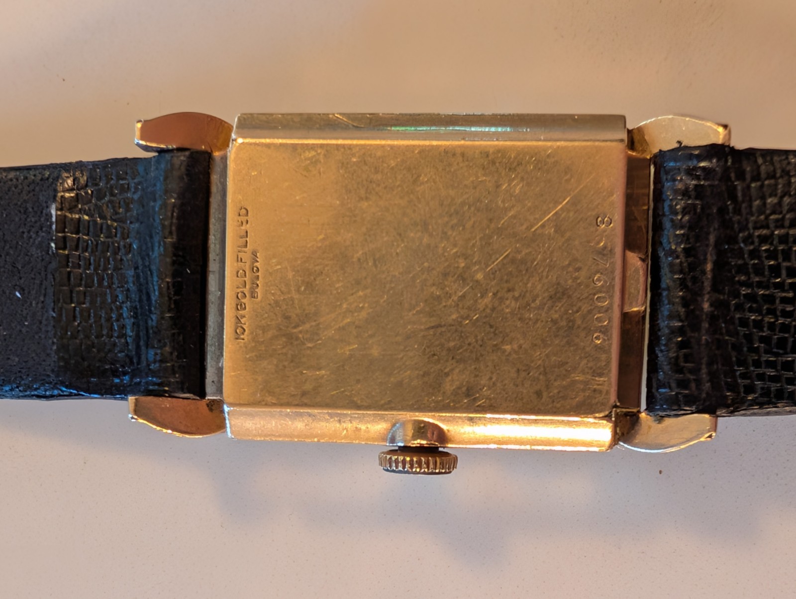 Bulova His Excellency Tank Manual 21j USA made Kreisler Lizard band Running 1948