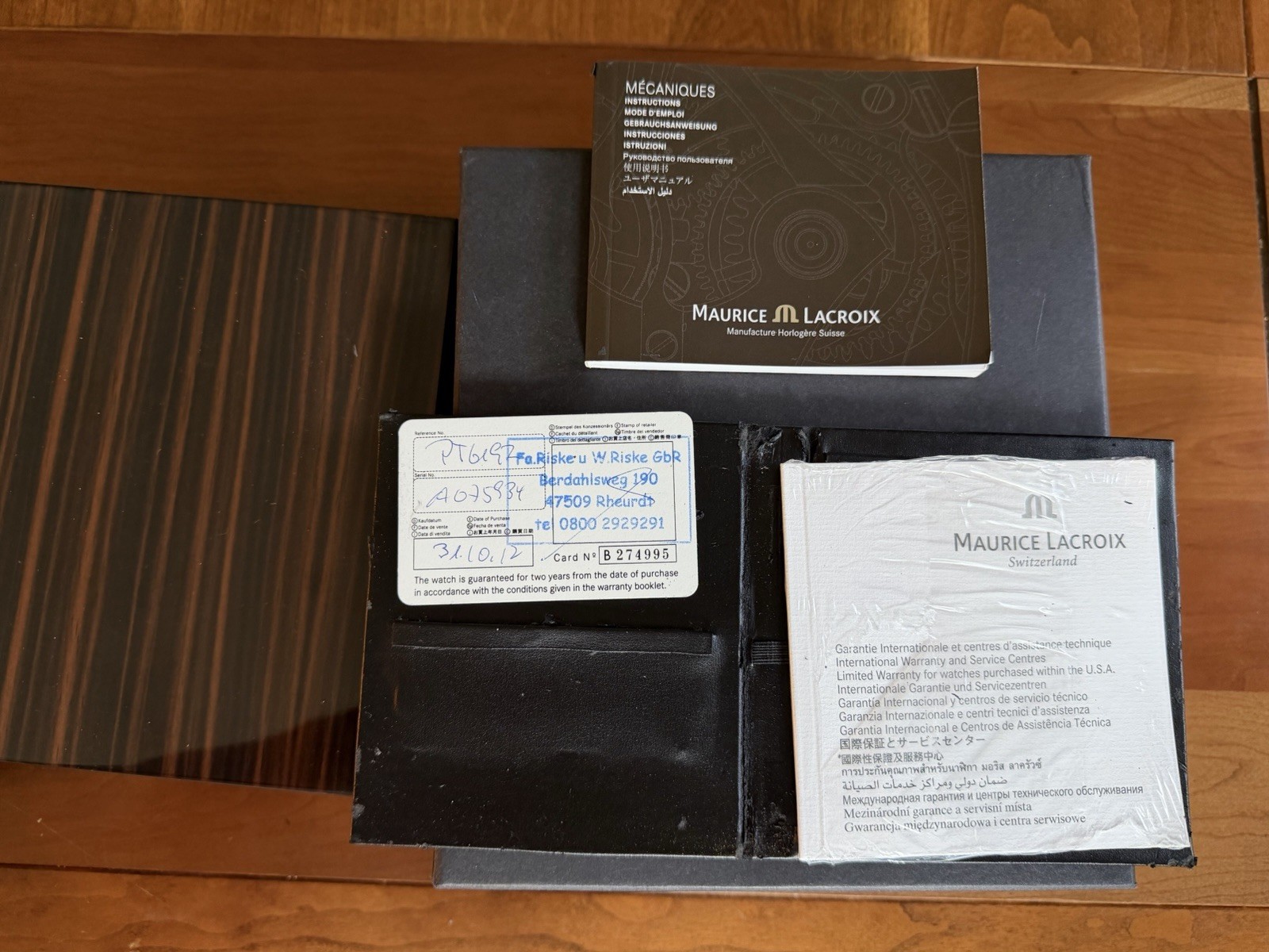 Maurice Lacroix Pontos Rectangulaire Automatic Chronograph Watch—New Old Stock