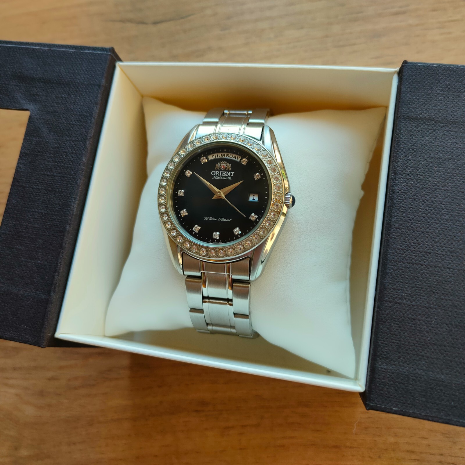 Ultra rare Orient President day date Mechanical classic black Automatic Watch