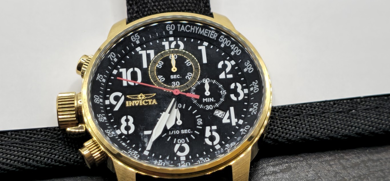 Invicta 1515 Wrist Watch for Men “Lefty” 18KGIP