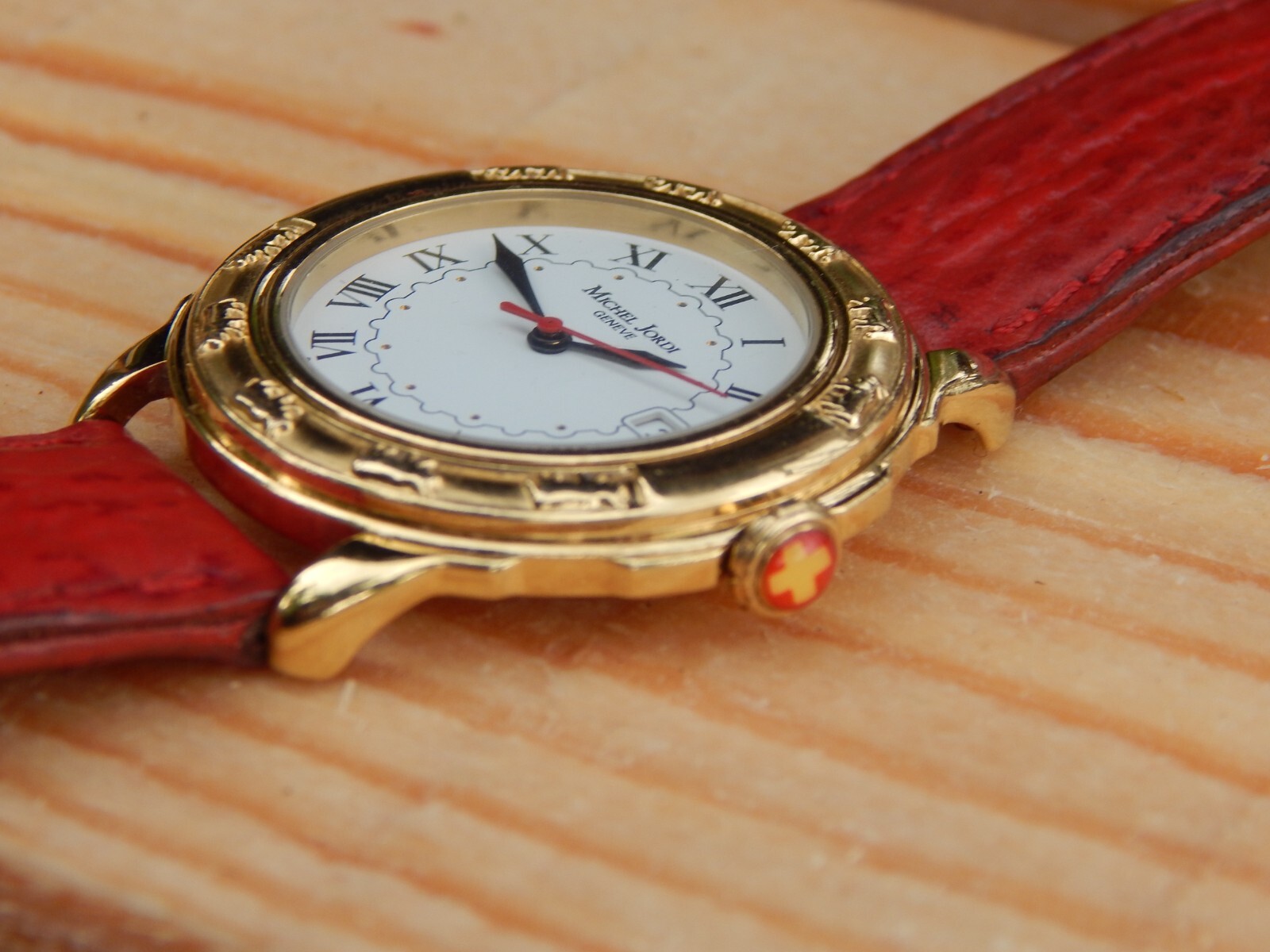 Michel JORDI Geneva 1991 Swiss Quartz Wrist Watch 37mm Case Eta Movement