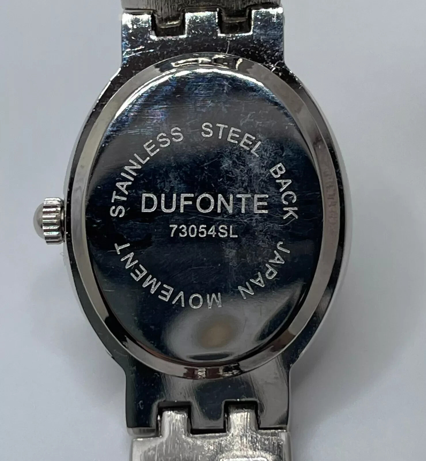 Dufonte Watch Womens 21mm Case Gem Set Bezel Quartz Three Hands Analog