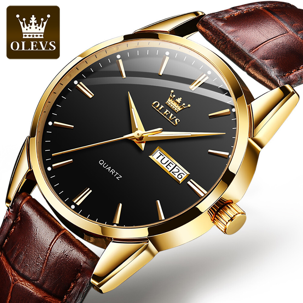 OLEVS New Luxury Men’s Watches Quartz Watch Waterproof Luminous Wristwatches