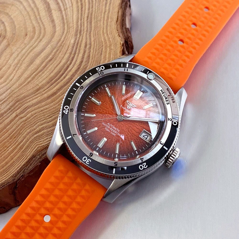 20ATM Tandorio New 40mm Domed Sapphire Automatic Date NH35 PT5000 Men Watch Lume