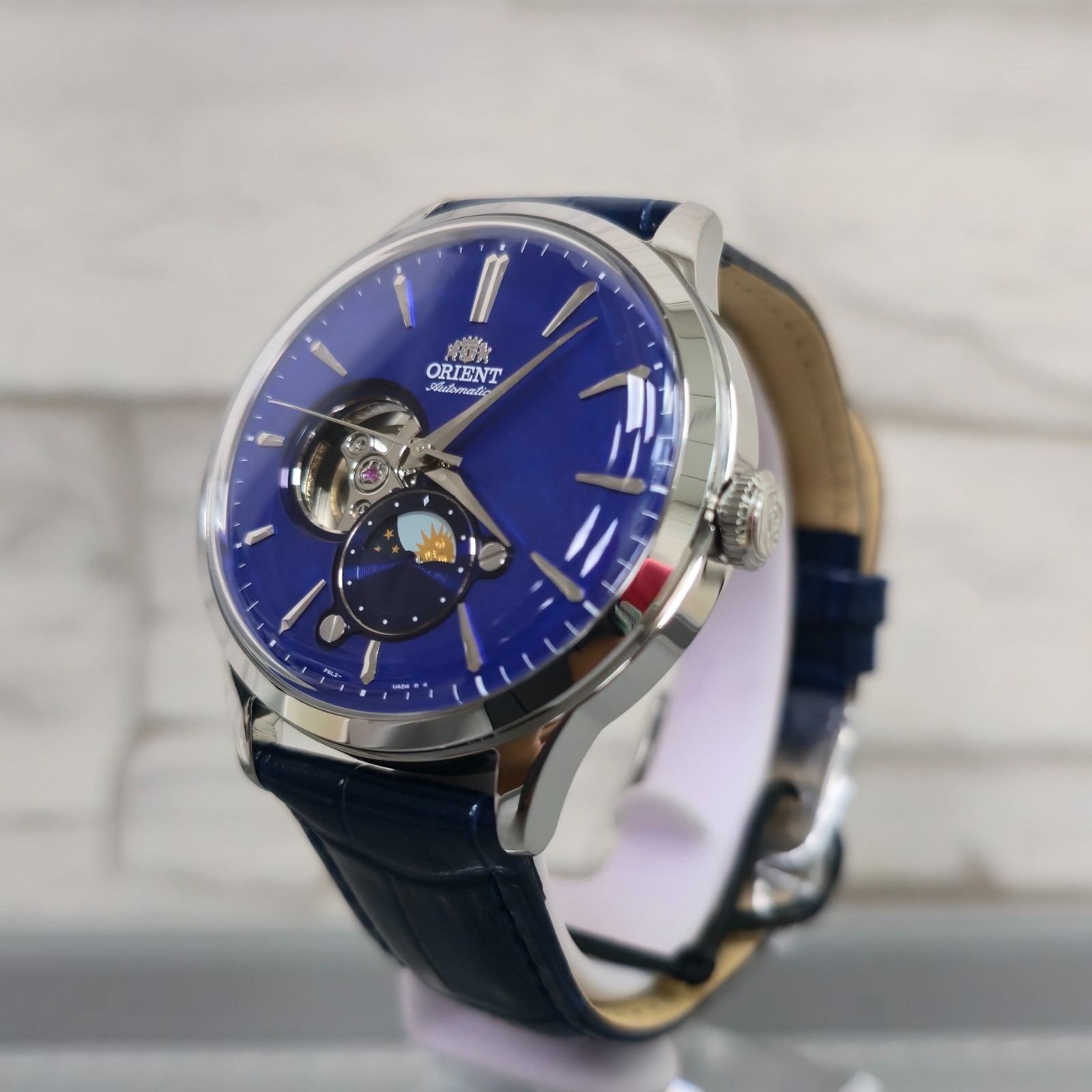 Orient RA-AS0103A30B Sun & Moon Phase Open Heart Automatic 41.5mm New Mens Watch