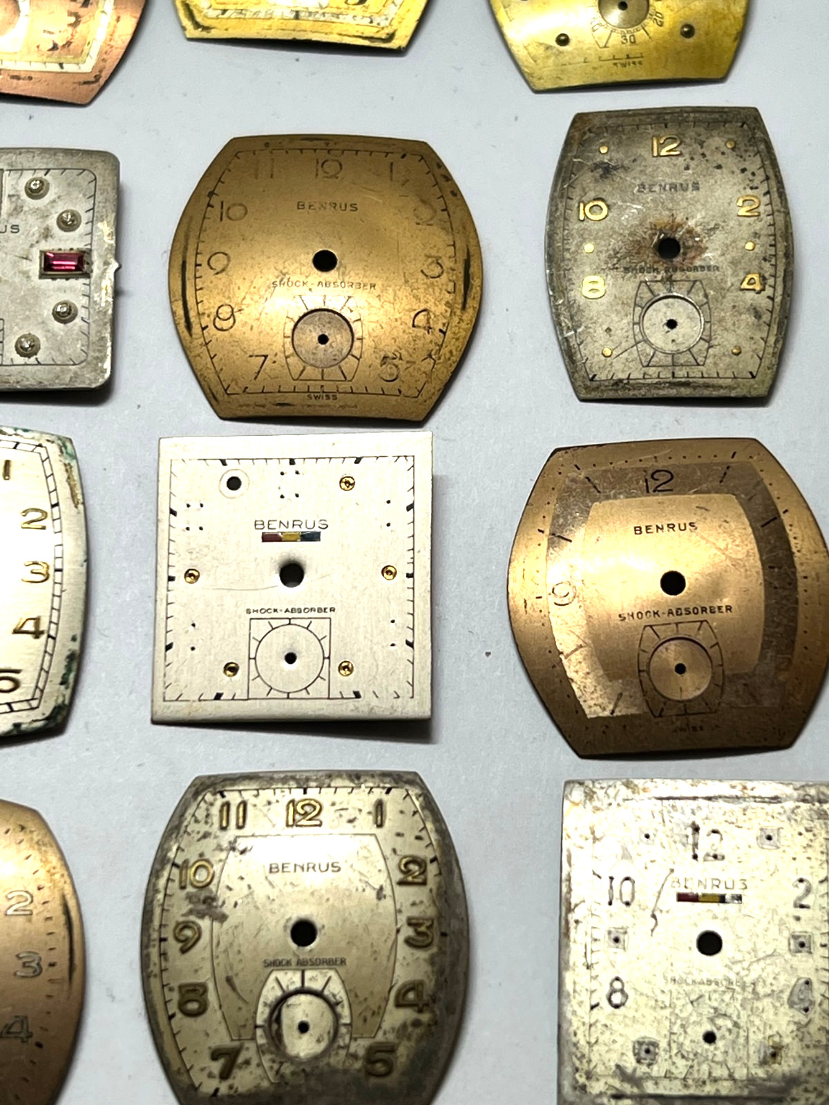 Vintage antique watch dials face various mix lot of 45 steampunk art repairs