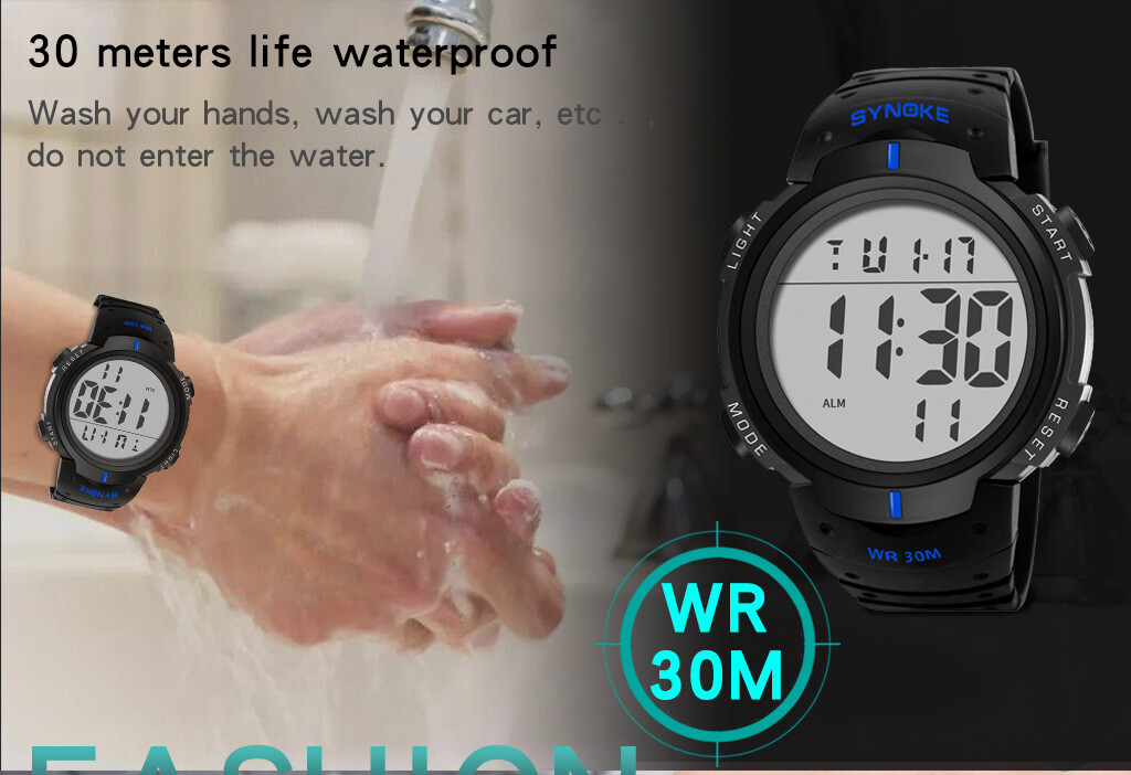 US Men Waterproof Sports Watch Casual Luminous Stopwatch Alarm Simple Army Watch