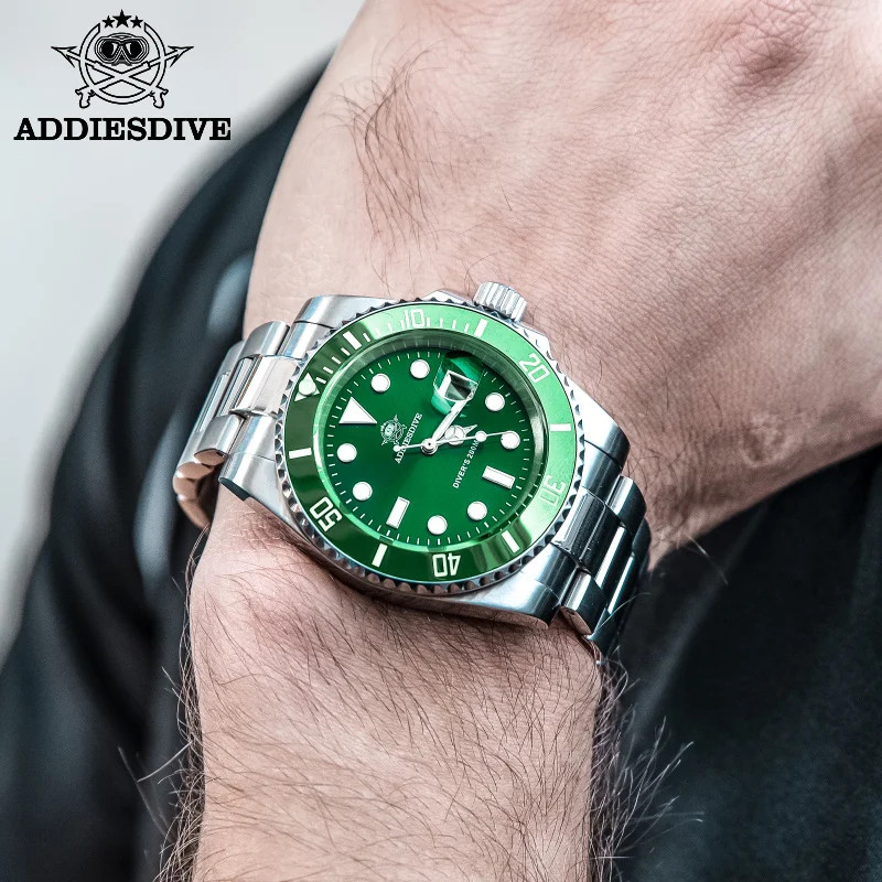 ADDIESDIVE MY-H3-2 41mm Quartz Dive Watch Ceramic Bezel 200M BGW9 Lume