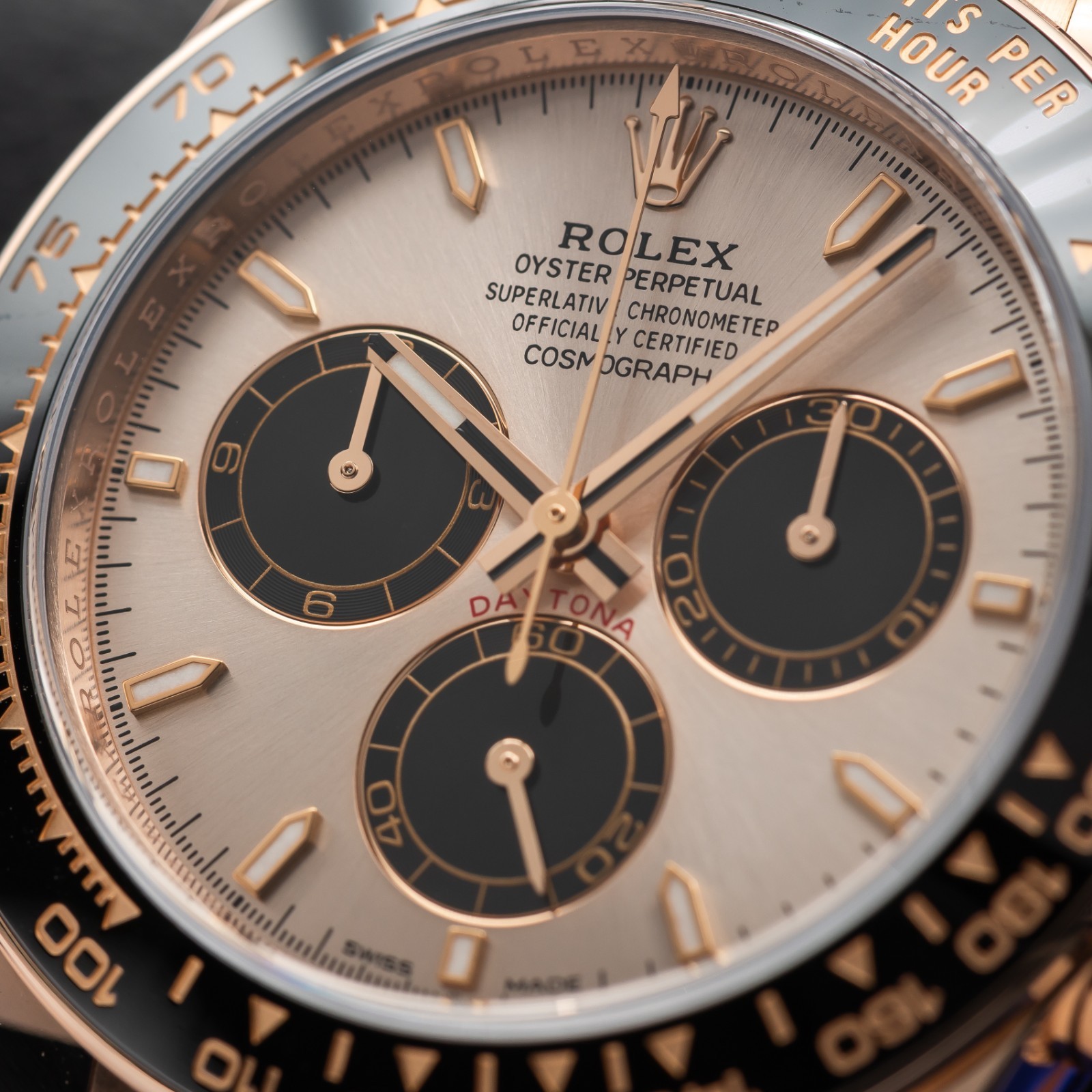 ROLEX Daytona Cosmograph Rose Gold Sundust Dial 126515LN