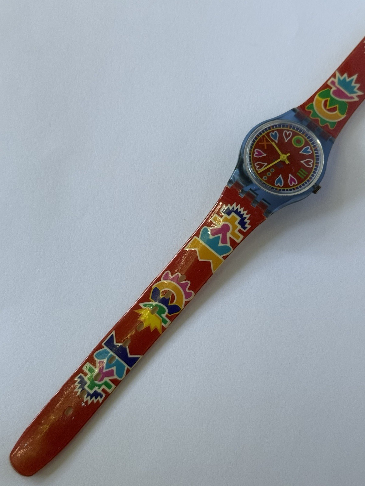 Vintage Swatch Watch 1993 FANCY GLANCES LN119 Pop Art Haring 90s Funky