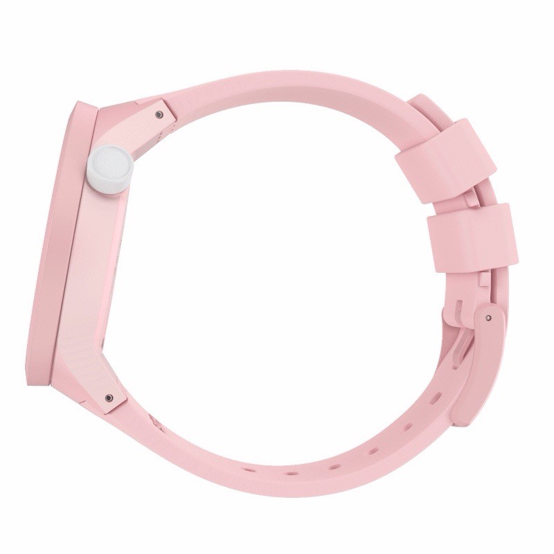Swatch C-Pink Watch – VisibleMovement Silicone Strap – 47mm