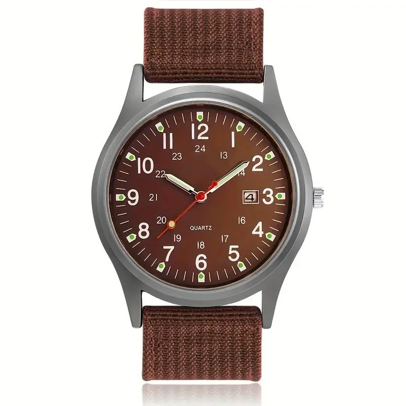Military Watch Army Durable Water Proof Luminous 24Hours Dial Nylon Strap USA