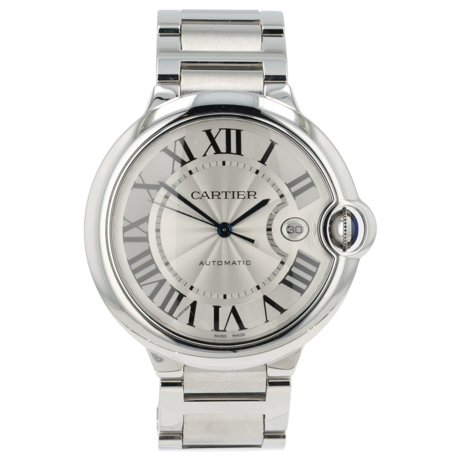 Cartier Ballon Bleu Silver Color Dial Stainless Steel 42mm Automatic W69012Z4