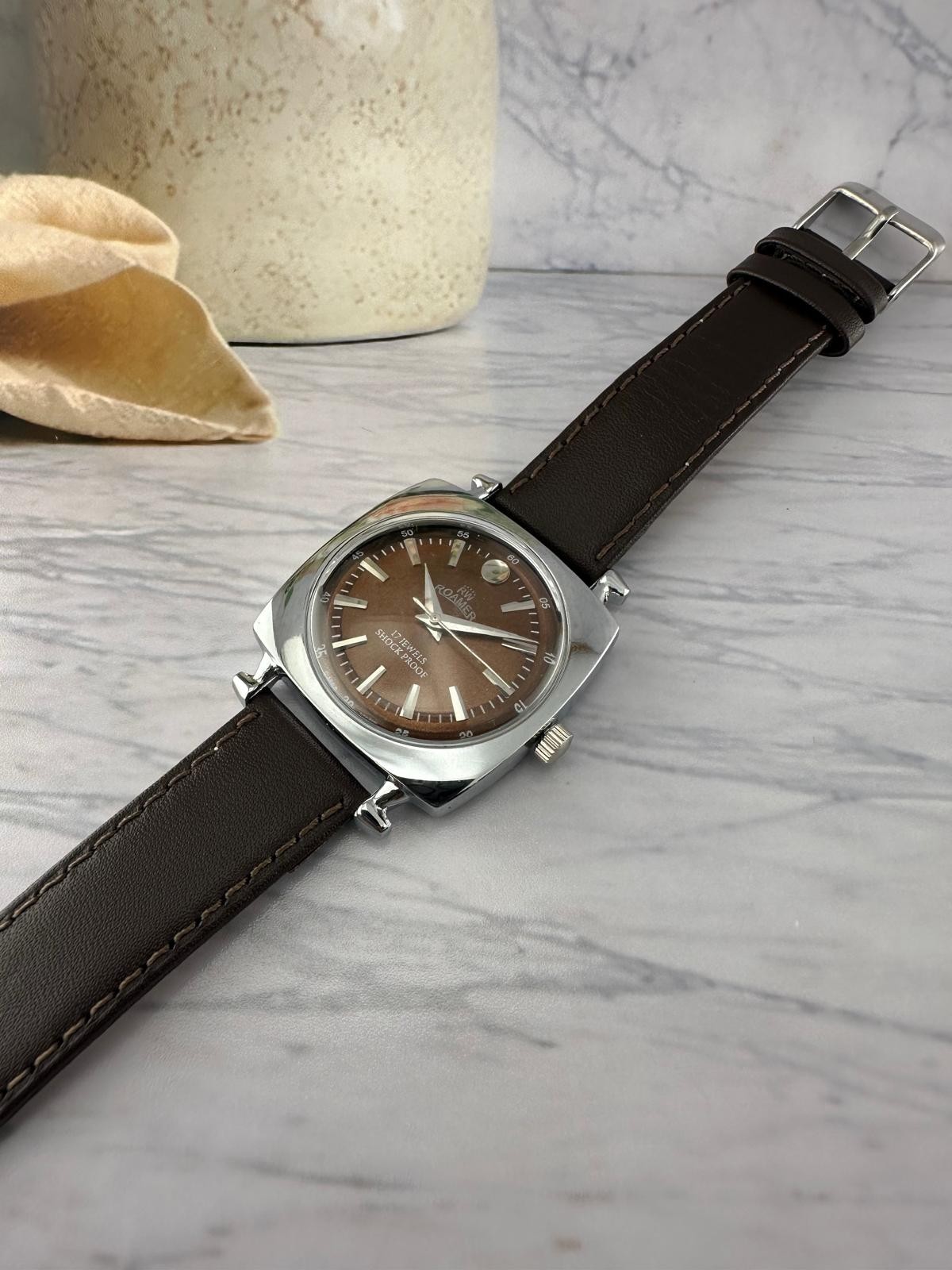 Vintage Roamer ST96 Hand Winding 17 Jewel Mechanical Men’s Wrist Watch