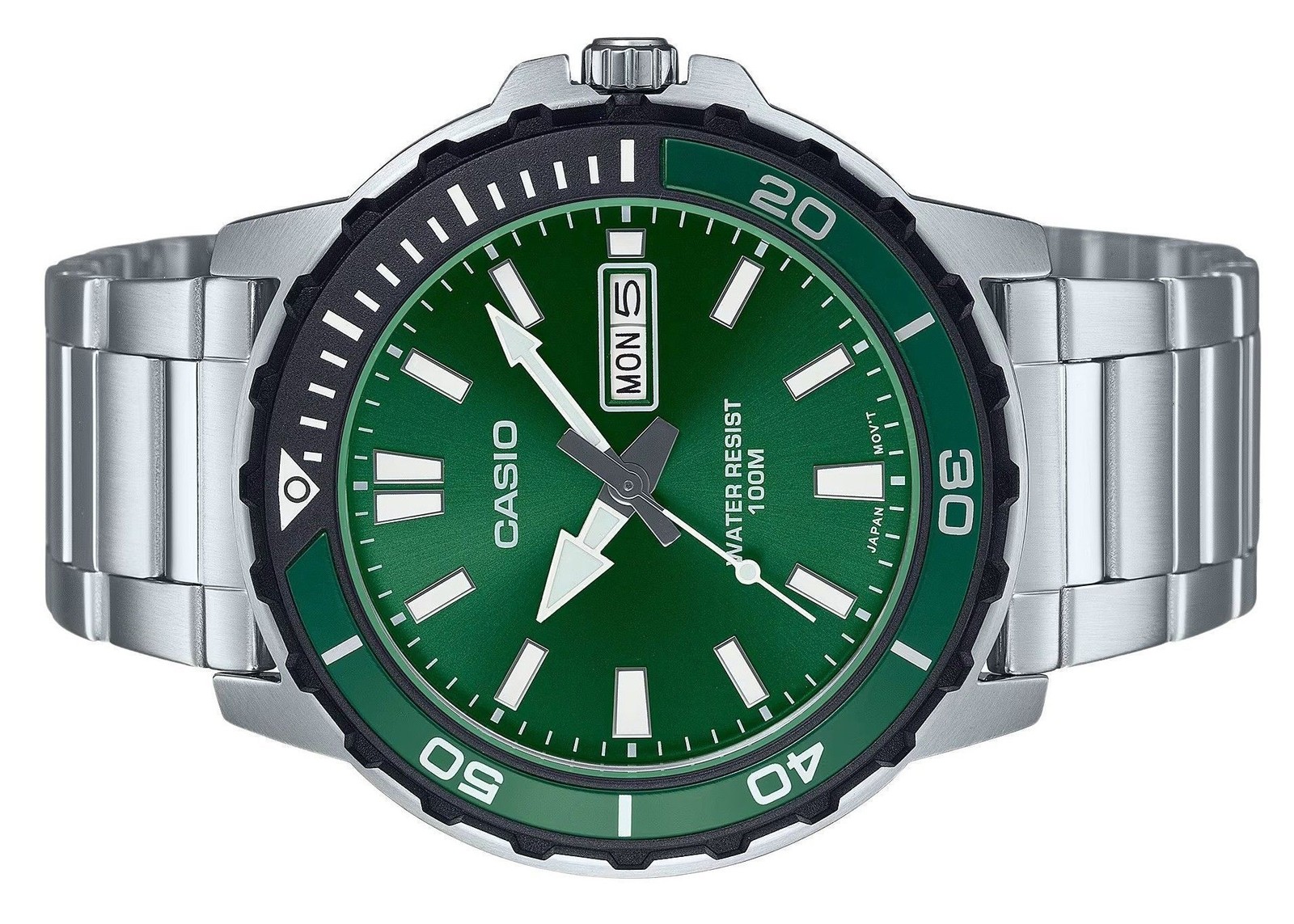 Casio Standard Analog Green Dial Casual 100 m (10 ATM) Men’s Watch MTD-125D-3AV