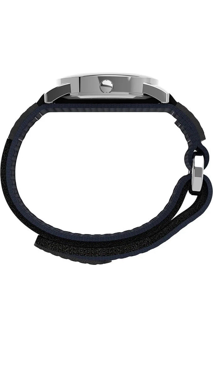 Timex Men’s Watch Easy Reader Silver Quartz Case Black Strap – TW2U85000 (New)