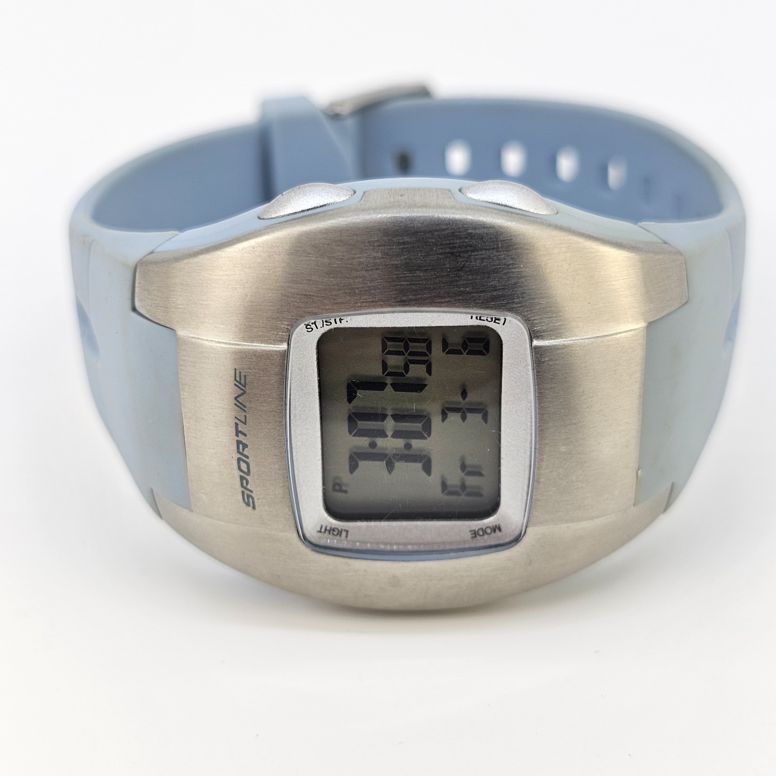 Sportline Heart Rate Women’s Watch 35MM Gray Plastic Bands New Battery