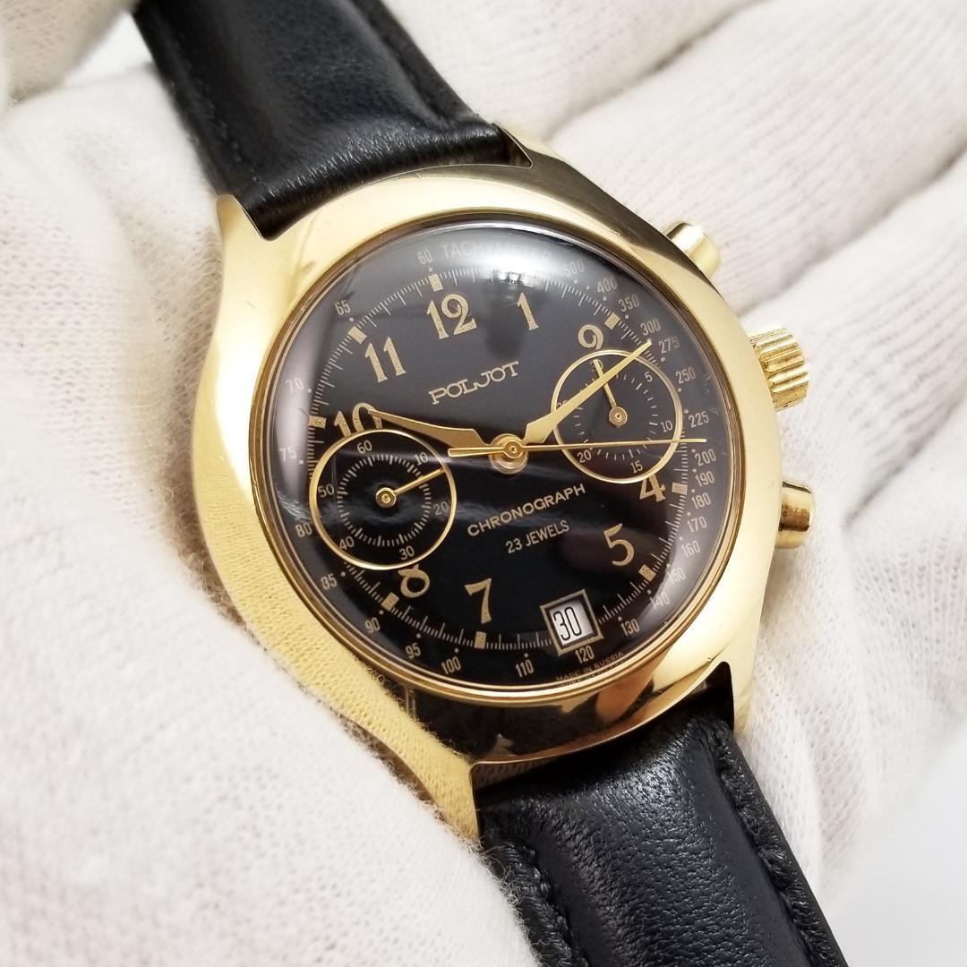 [A4M] Poljot Chronograph Manual Wind Vintage Wristwatch [r8s]