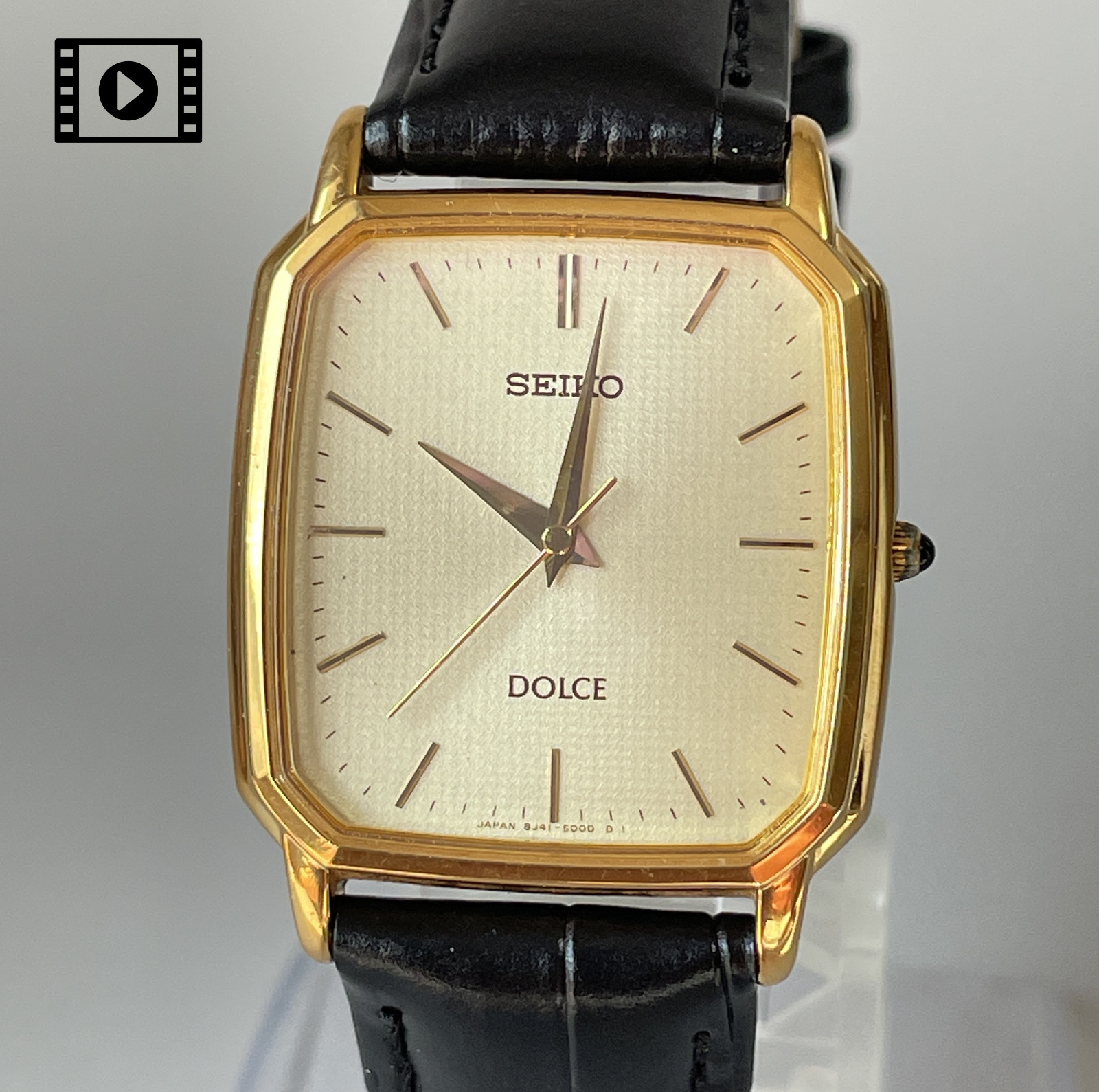 SEIKO Dolce 8J41-5000 Vintage 1987 [US Stock] Mens Quartz Watch JAPAN *N.Mint