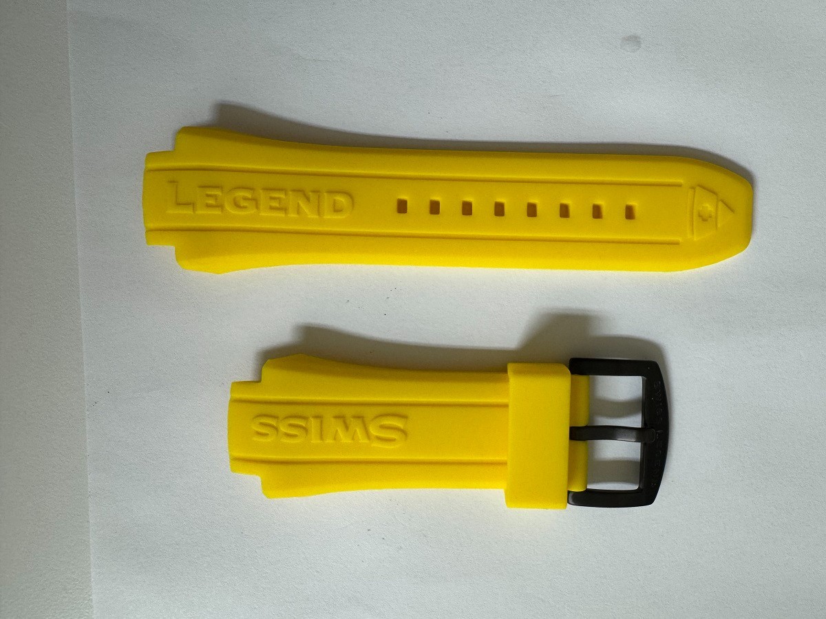 Swiss Legend Neptune Silicone/Rubber Yellow band strap for 53mm watches