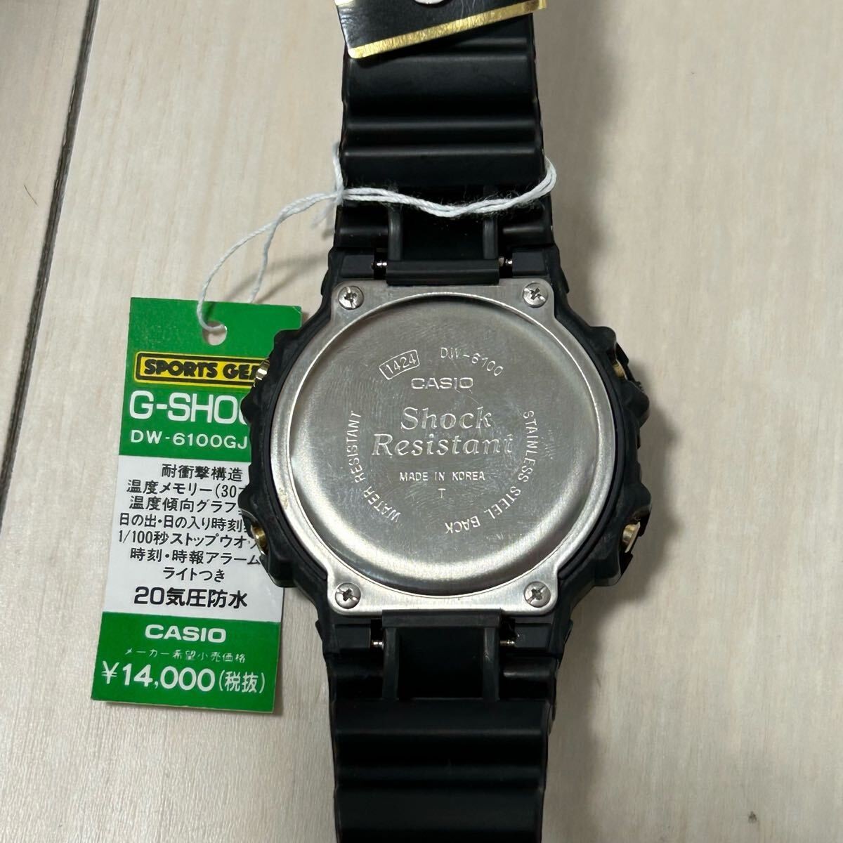 New and unused CASIO G-SHOCK DW-6100GJ-1 Thermometer Casio Watch G-Shock