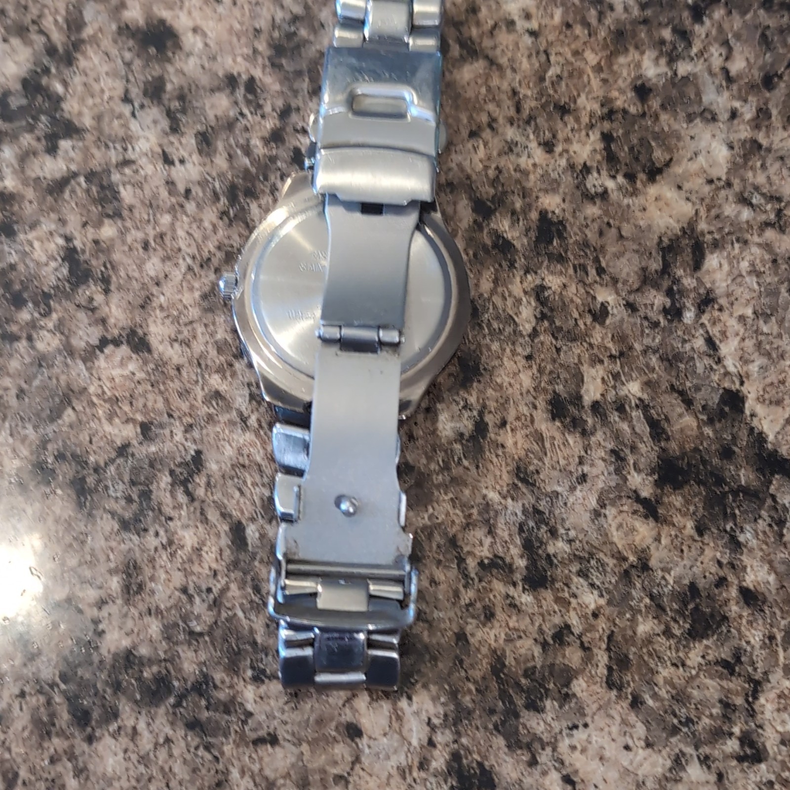 Armitron Quartz Watch Blue Dial Day/Date Silver Stainless Bracelet