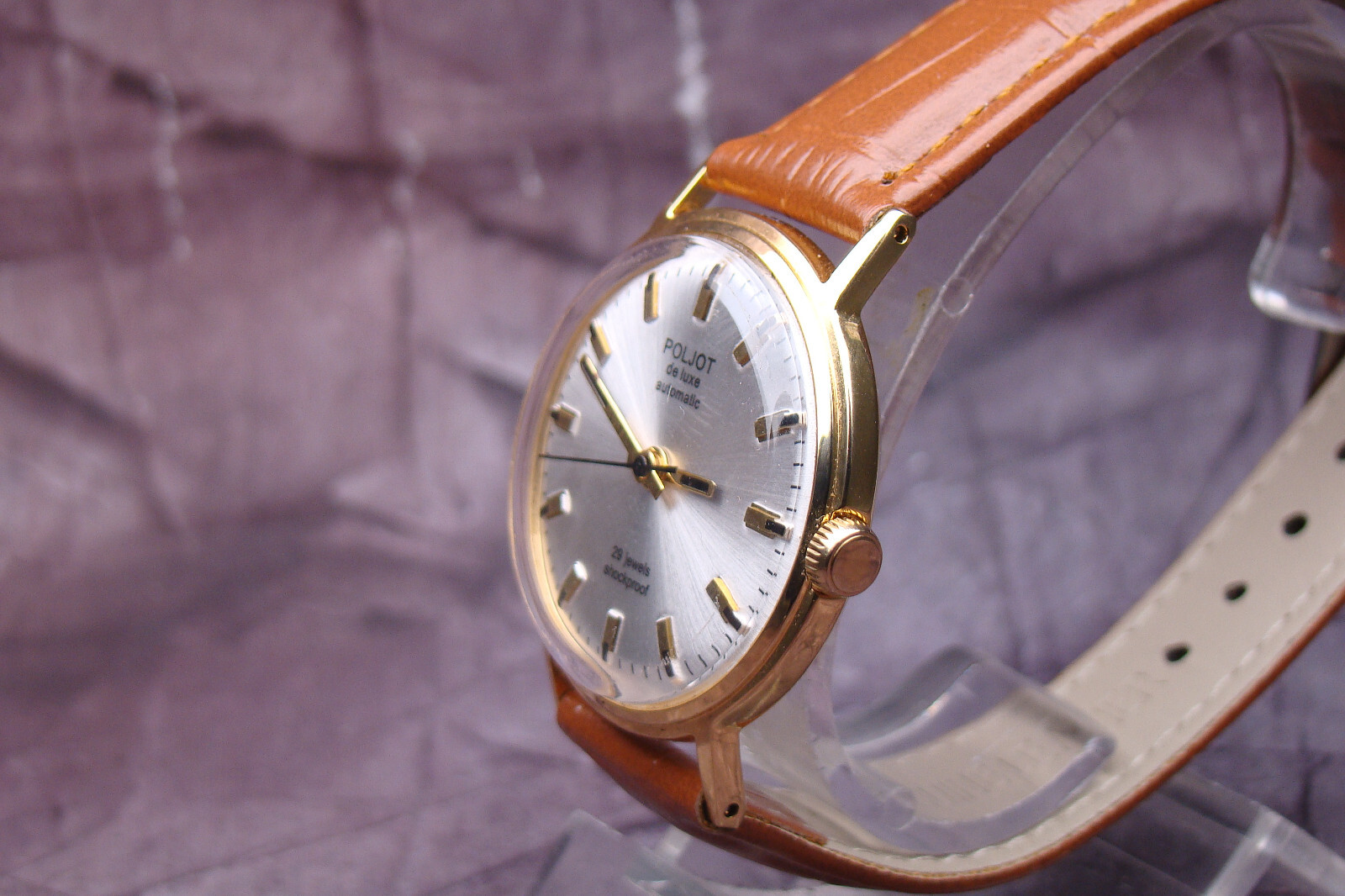 poljot de luxe automatic 29 jewels vintage russian soviet ussr luxury watch 70s