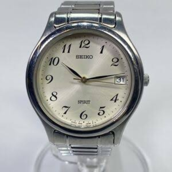 SEIKO SPIRIT 7N42-7000 Men’s Quartz Watch White Dial Stainless Steel Japan Made