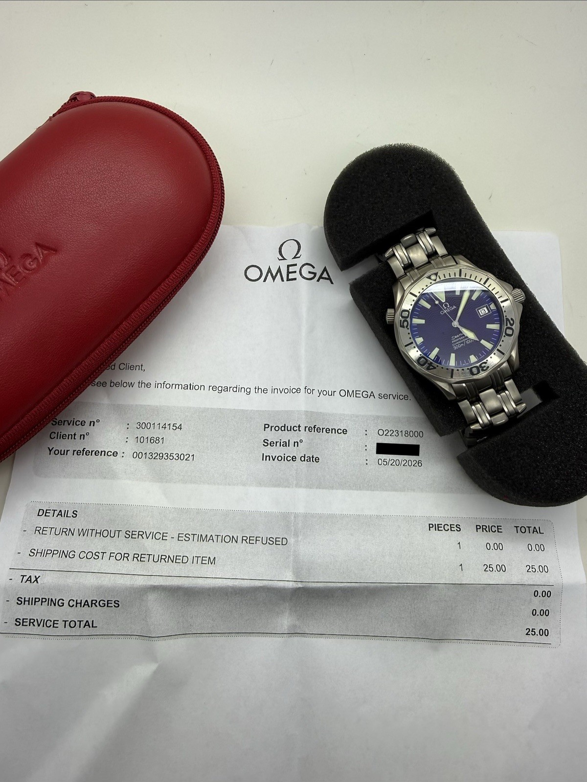 Omega Seamaster Professional Titanium Automatic 41mm Purple Blue Dial 2231.80