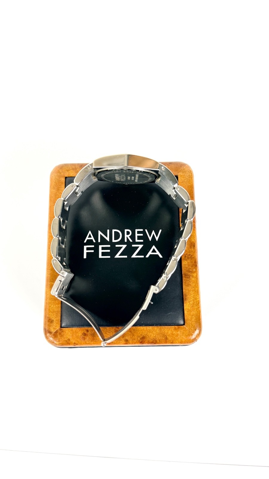 Vintage Andrew Fezza Men’s Stainless Steel Watch – Elegant Hexagonal Design