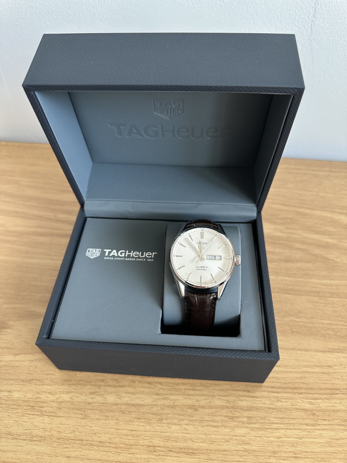 TAG Heuer Carrera Calibre 5 Automatic 41mm WAR201B.FC6291 Leather Band