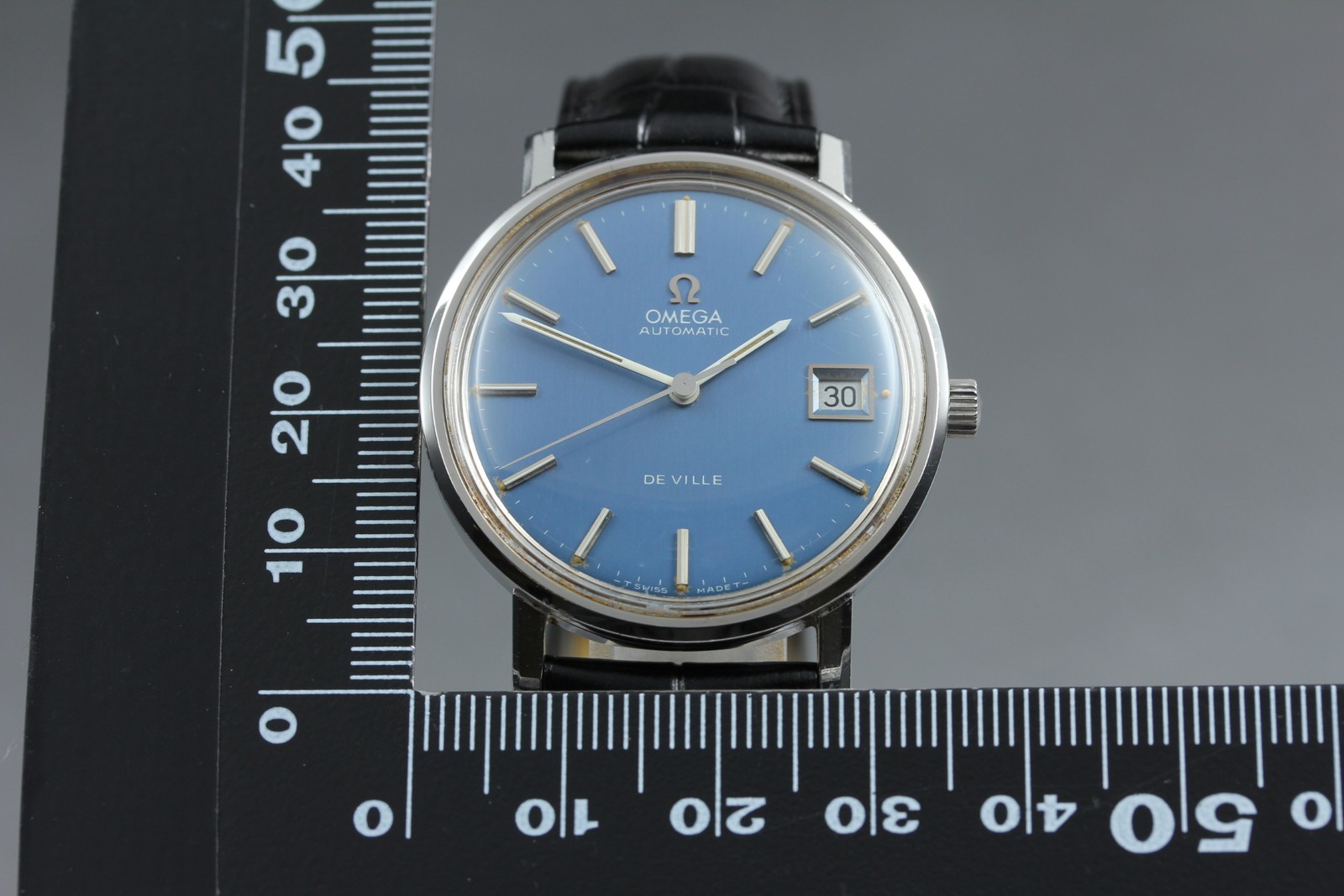 [N MINT] OMEGA De Ville TOOL 106 Automatic Navy Blue Dial Date Men’s From JAPAN