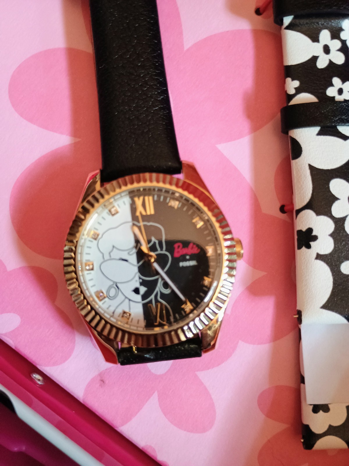 Barbie X Fossil Watch W/ Changeable/Extra Band in Lunch Box, 2023 New NRFB