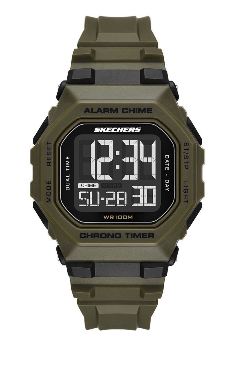 Skechers Men’s Whitfield Digital, Green Polycarbonate Wristwatch, SR1186W