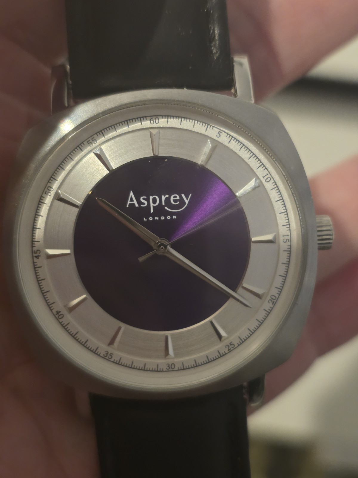 Asprey London Unisex Quartz Watch. Leather Strap. Very Good Condition