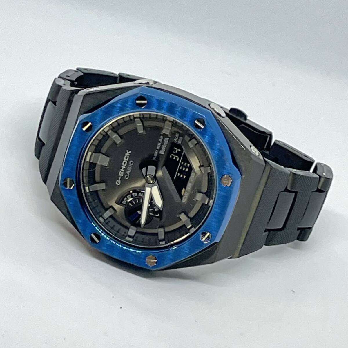 CASIO G-SHOCK GA-B2100 Bluetooth Casio Oak Custom Metal Cover + Resin Bracelet