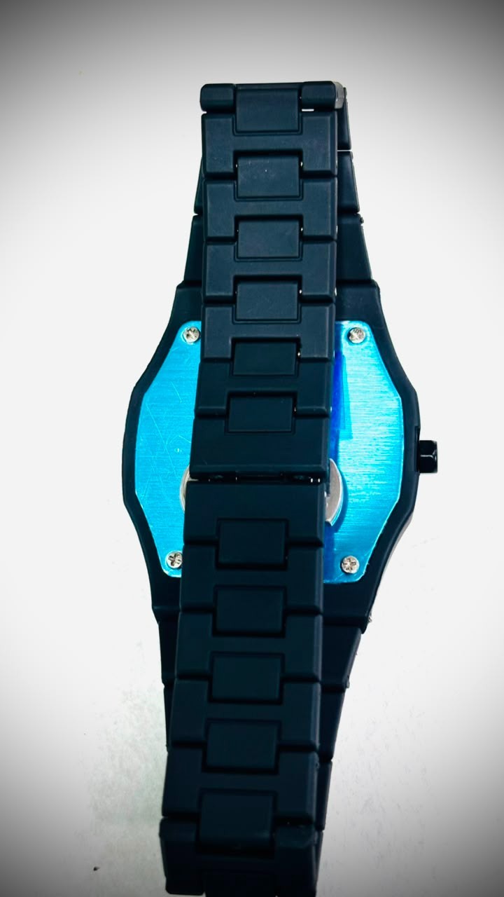 Black Analog Wrist Watch For Men Arabic Numeral Dial Black Metal Bracelet Watch
