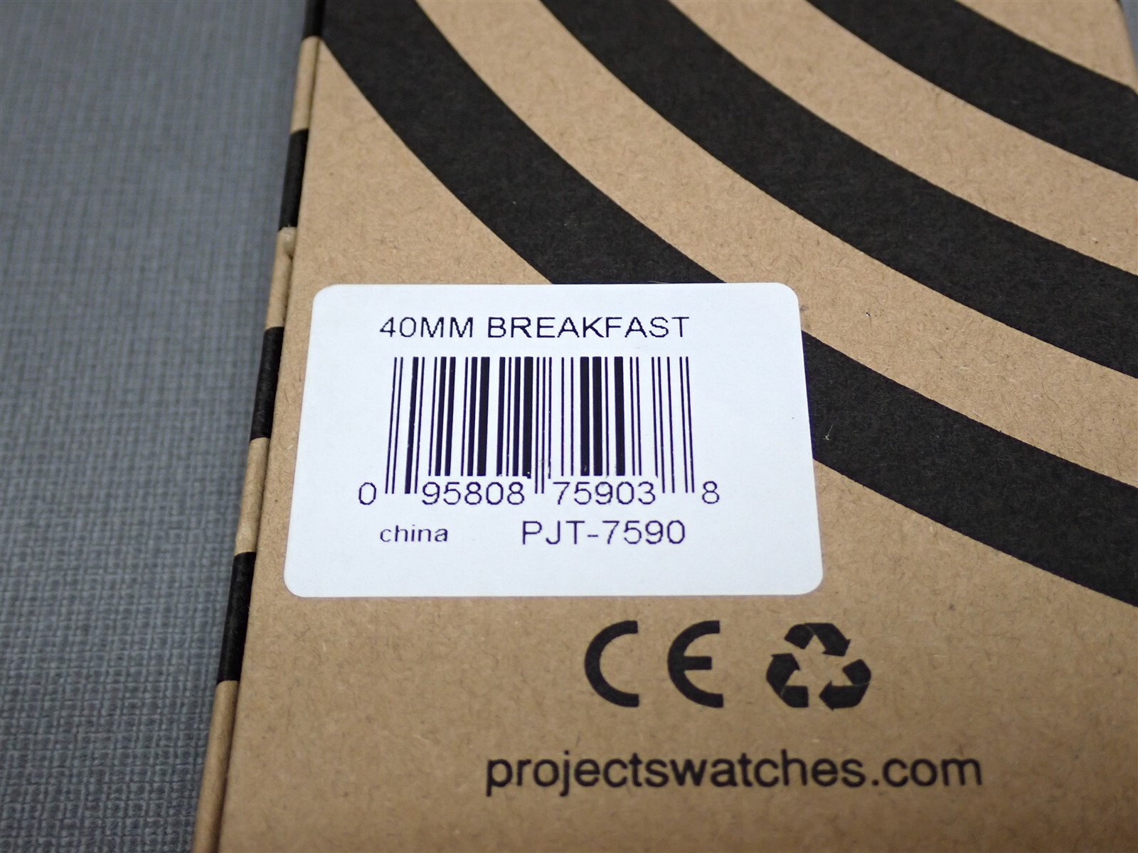 NEW Projects Watches PJT-7590 Breakfast 40mm White Silicone Band Watch