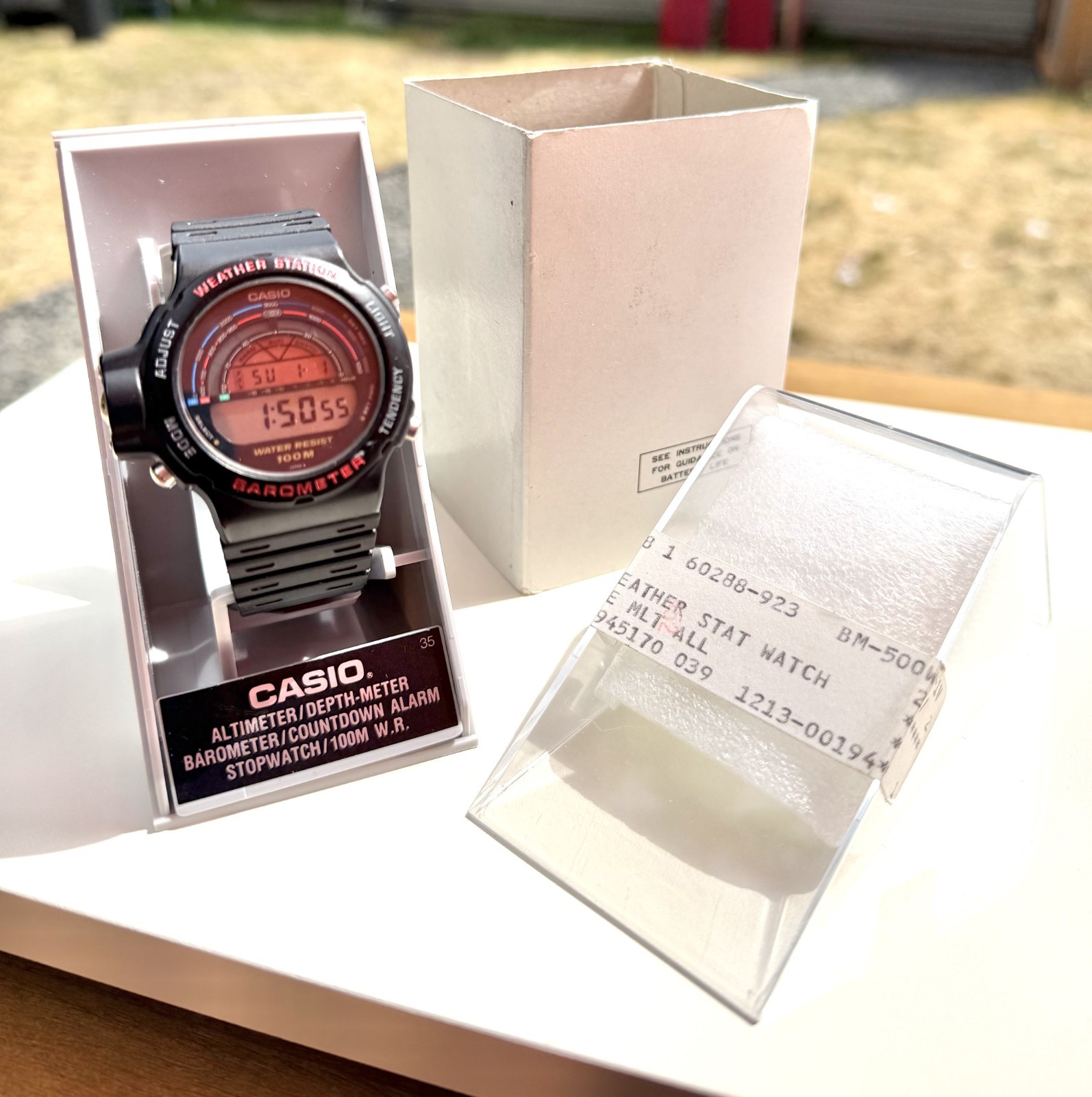 Mint Vintage Casio Weather Station Barometer BM-500W Men’s Sports Watch