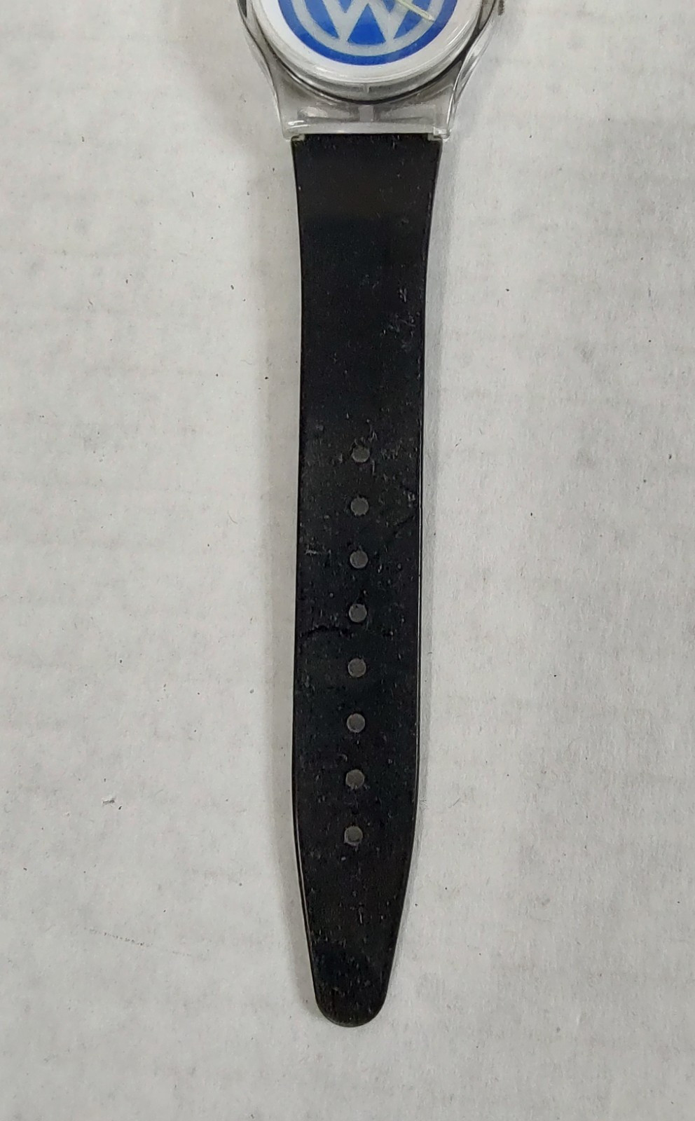 Volkswagen VW Watch Sweda Rubber Wrist Band Plastic Non Working Selling AS IS
